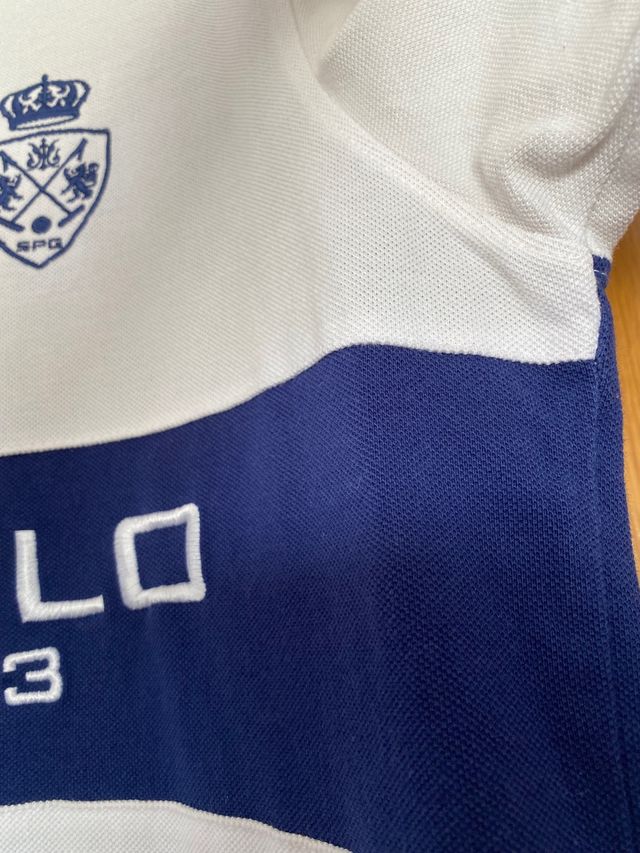 Polo Spagnolo - Blanco y Azul Marino