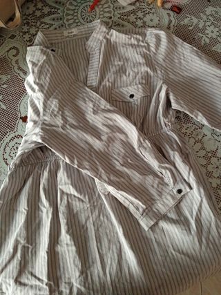 Camisa  premamá Festa rayas beige XL 46