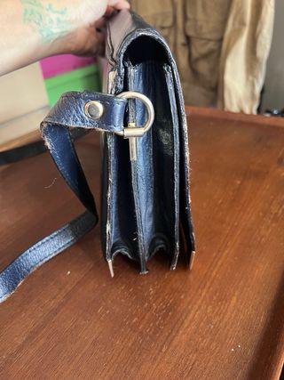 Borsa a tracolla vintage blu