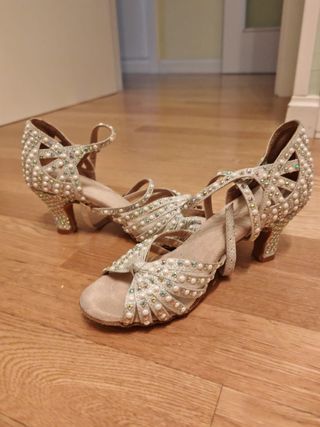Zapatos baile salón plata