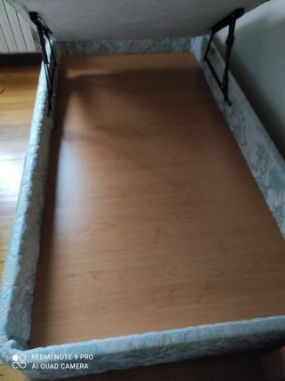 Cama canapé con colchón 105x200cm y cabecero