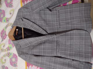 Chaqueta cuadros gris-negro mujer talla 44