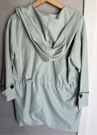 Chaqueta trench verde agua