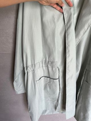 Chaqueta trench verde agua