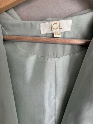 Chaqueta trench verde agua