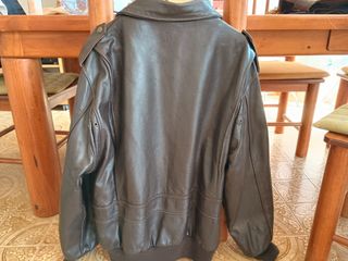 Chaqueta cuero marrón vintage