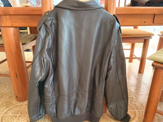 Chaqueta cuero marrón vintage