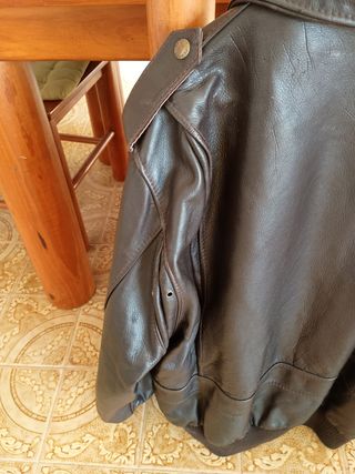 Chaqueta cuero marrón vintage