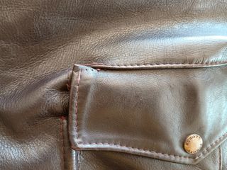 Chaqueta cuero marrón vintage