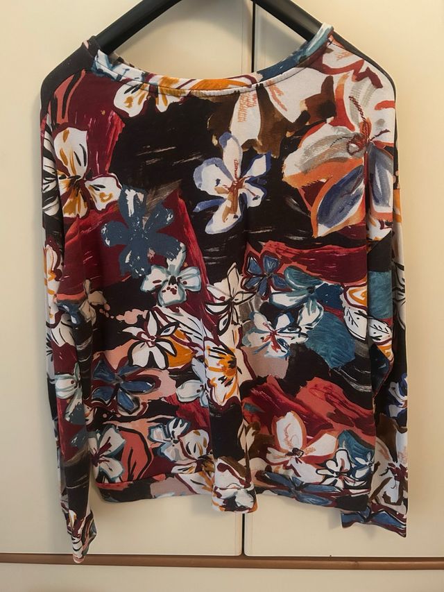 Felpa leggera fiori multicolor