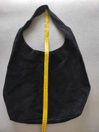 Borsa nera scamosciata