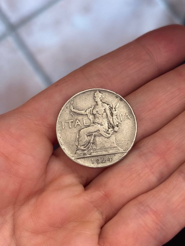 moneta 1 Lira Italia 1924
