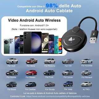 Android Auto Wireless + Youtube + Netflix - NUOVO