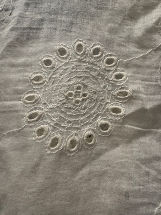 Blusa blanca encaje boho - Talla única