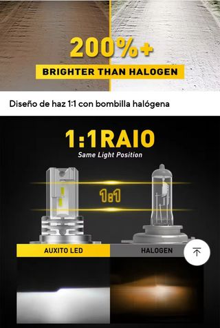 Luces LED Auxito H4 - 2 Bombillas