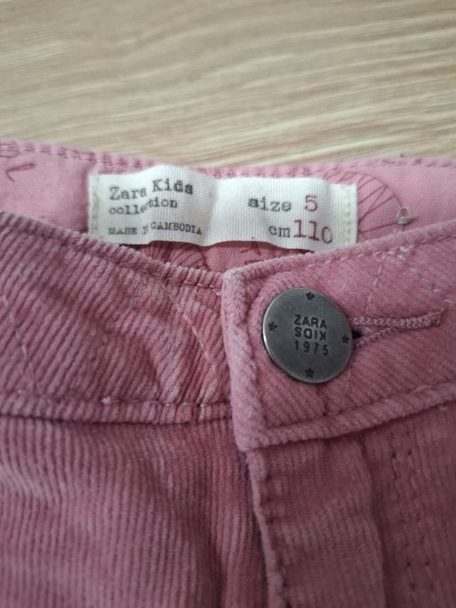 Pantalones pana rosa Zara niña 5 años