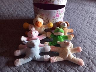 6 Peluches animales bebés