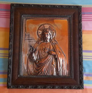 Sagrado Corazón Jesús - Cuadro antiguo