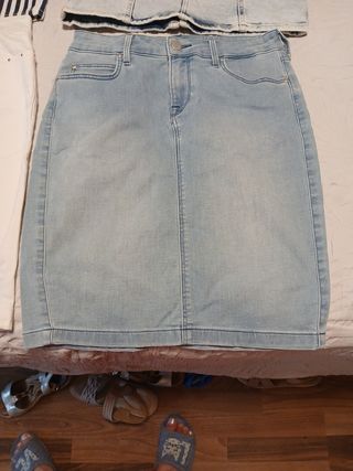 4 Faldas Mujer T-36: Azul, Blanco