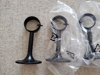 Soportes de cortina negros - 4 unidades