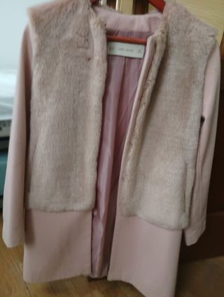 Abrigo Zara Rosa Talla XS