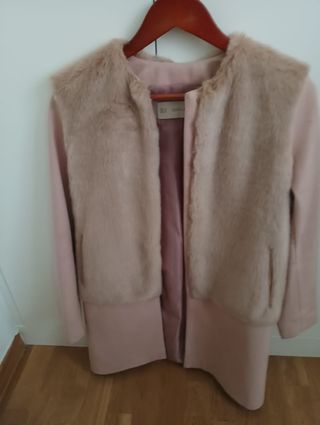 Abrigo Zara Rosa Talla XS