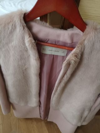 Abrigo Zara Rosa Talla XS