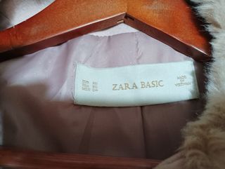 Abrigo Zara Rosa Talla XS