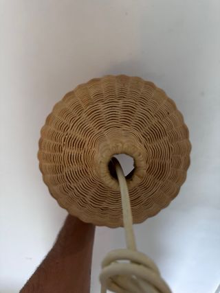 Lámpara mimbre techo - marrón