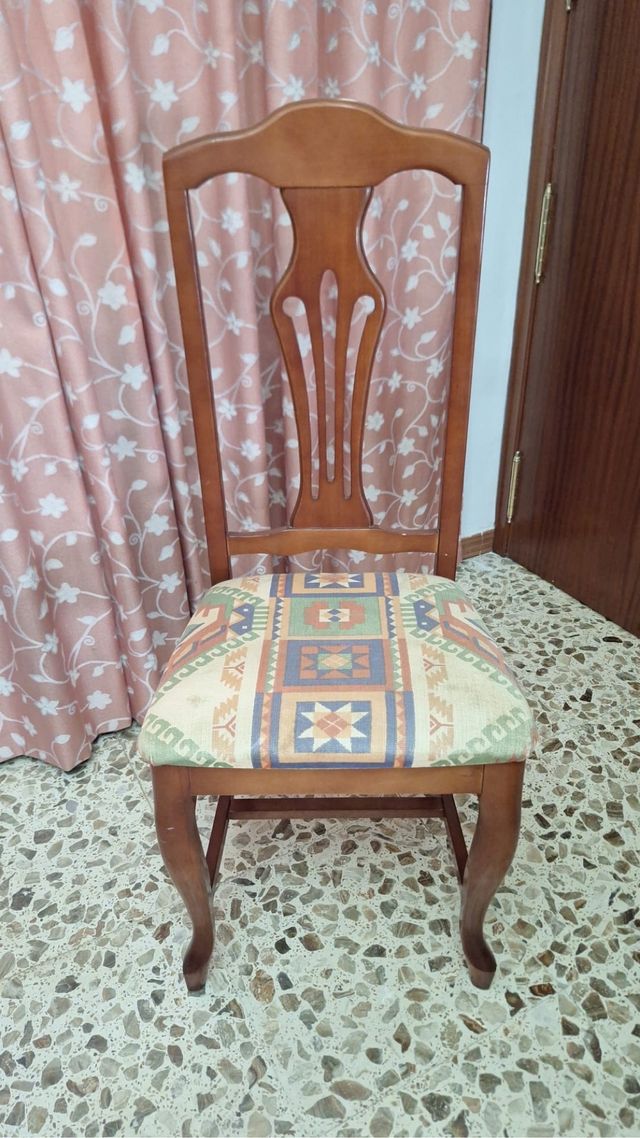 4 sillas comedor madera
