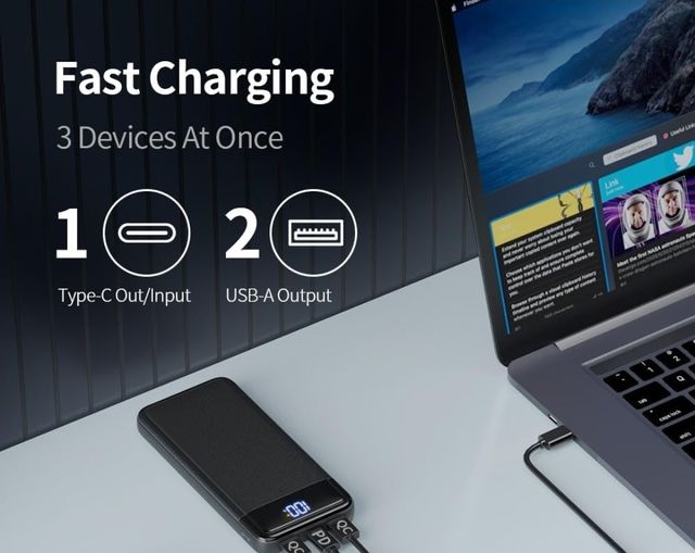 PowerBank  20W - 13800 mah - NUOVA - 2usbA + 1usbC