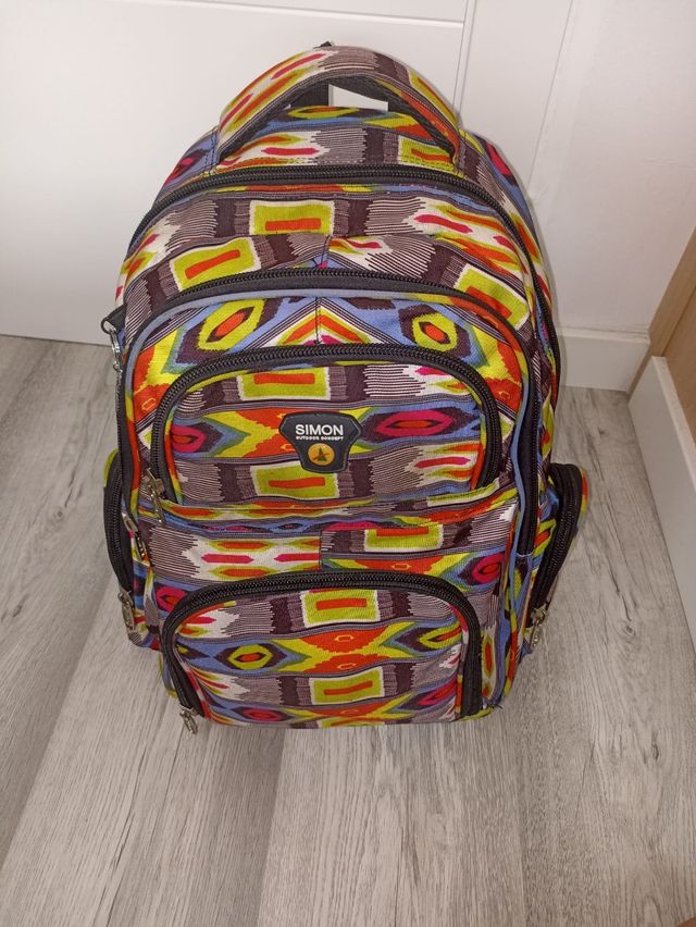 Mochila escolar infantil varios bolsillos