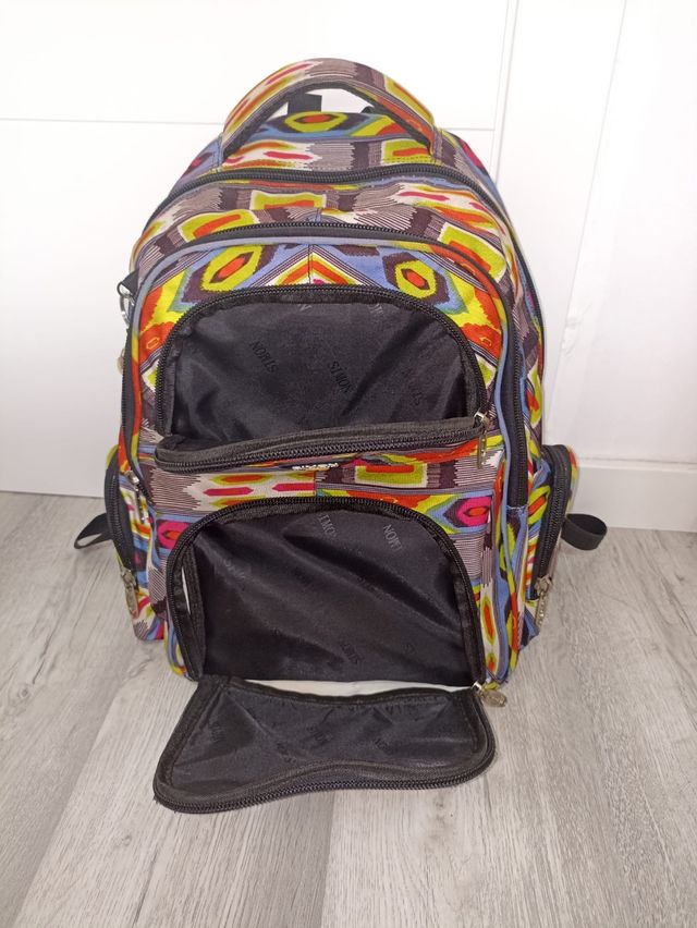 Mochila escolar infantil varios bolsillos