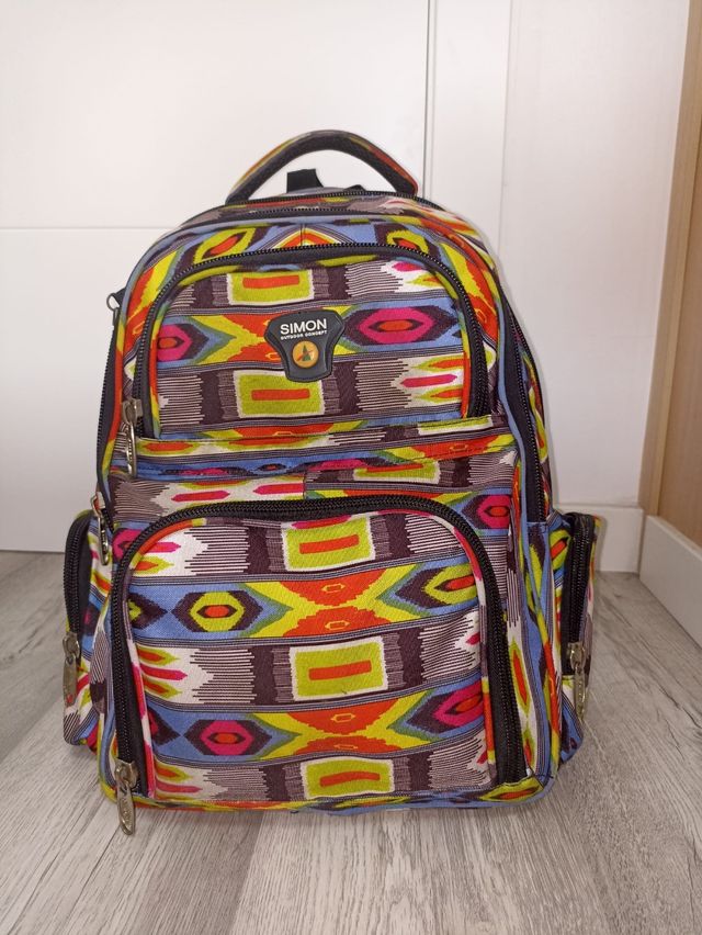 Mochila escolar infantil varios bolsillos