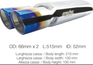 Scarico doppio cromato