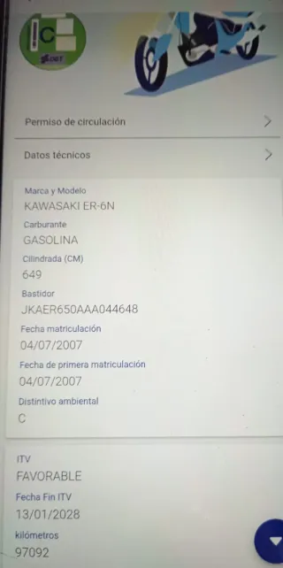 Kawasaki ER-6n 2007 - Ohlins