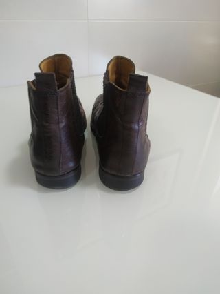 Botines Piel Marrón Hombre
