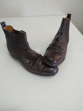 Botines Piel Marrón Hombre