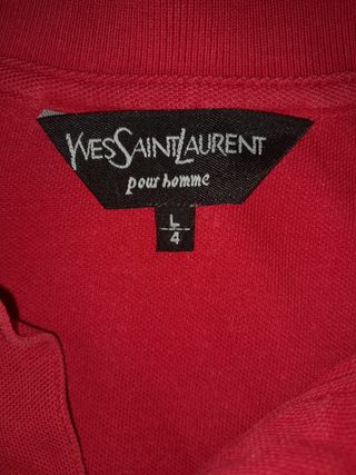 Polo Yves Saint Laurent rojo - Talla L
