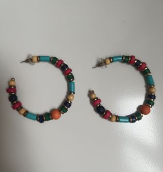 Aros pendientes multicolor