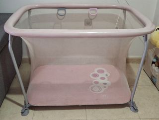 Parque Bebé Plegable Rosa
