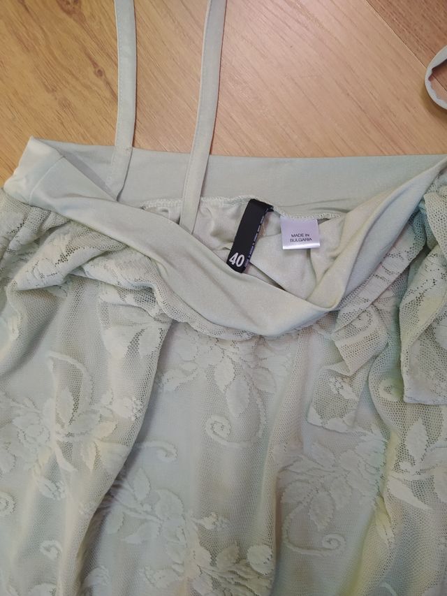 Vestido encaje verde HM - corto