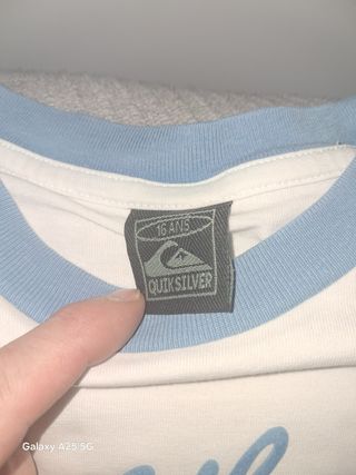 Camiseta QuikSilver 16 Niño - Azul y Blanca