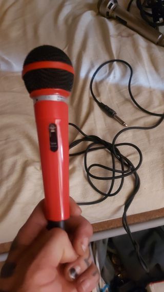Micrófonos Karaoke - Rojo y Plata
