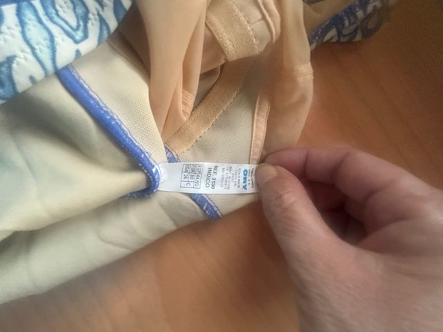 Bañador azul indigo - Escote pico