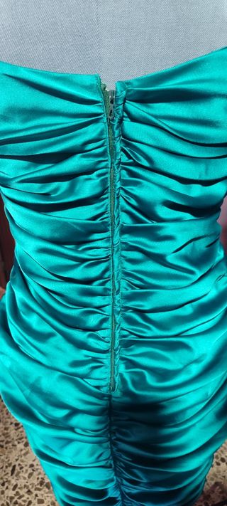 Vestido fiesta verde talla M