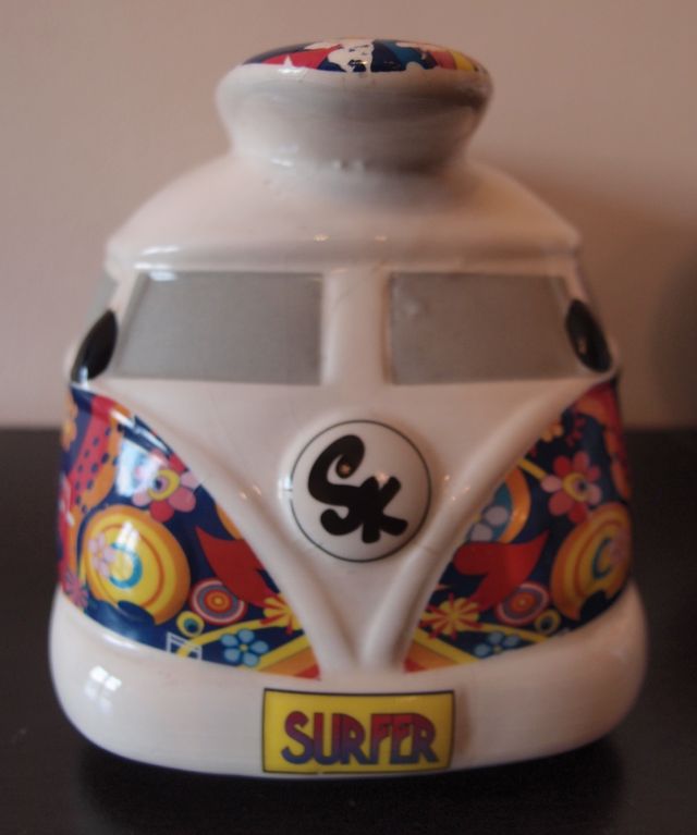 Hucha de cerámica furgoneta surf