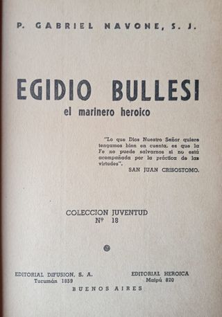 Egidio Bullesi el marinero heroico COLECCIONISMO