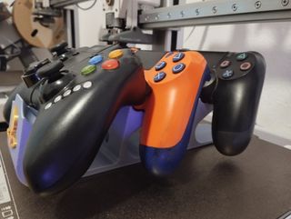 Soporte 3 mandos PS4 - Plateado y dorado