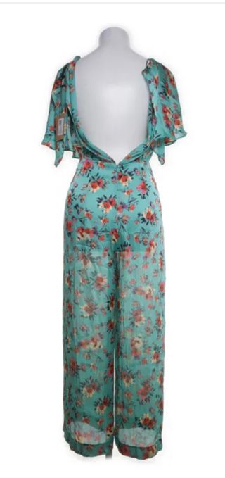 Mono flores ZARA talla M verde 